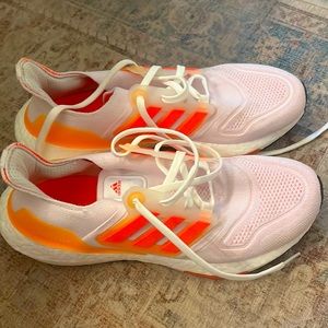 Ultraboost 22 orange white and pink